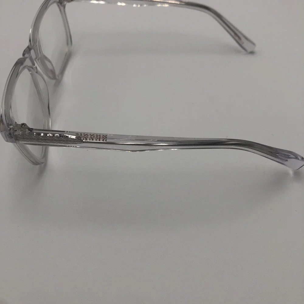 Womens Clear Translucent Frames Zenni Preowned Square 4419623 Used Optical Lense